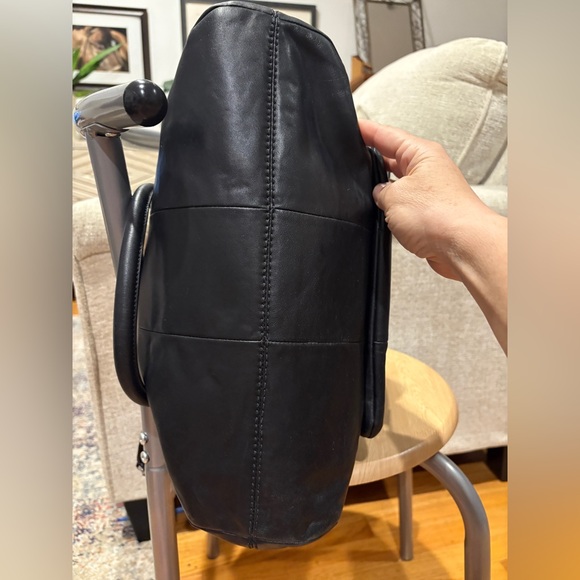 Coach Kristin Double Zip Black Leather Satchel with Detachable Shoulder Strap - Picture 11 of 17